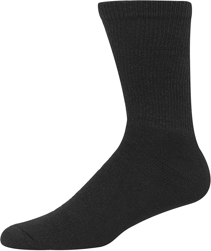 Hanes Men's Double Tough Crew Socks, 12-Pair Pack