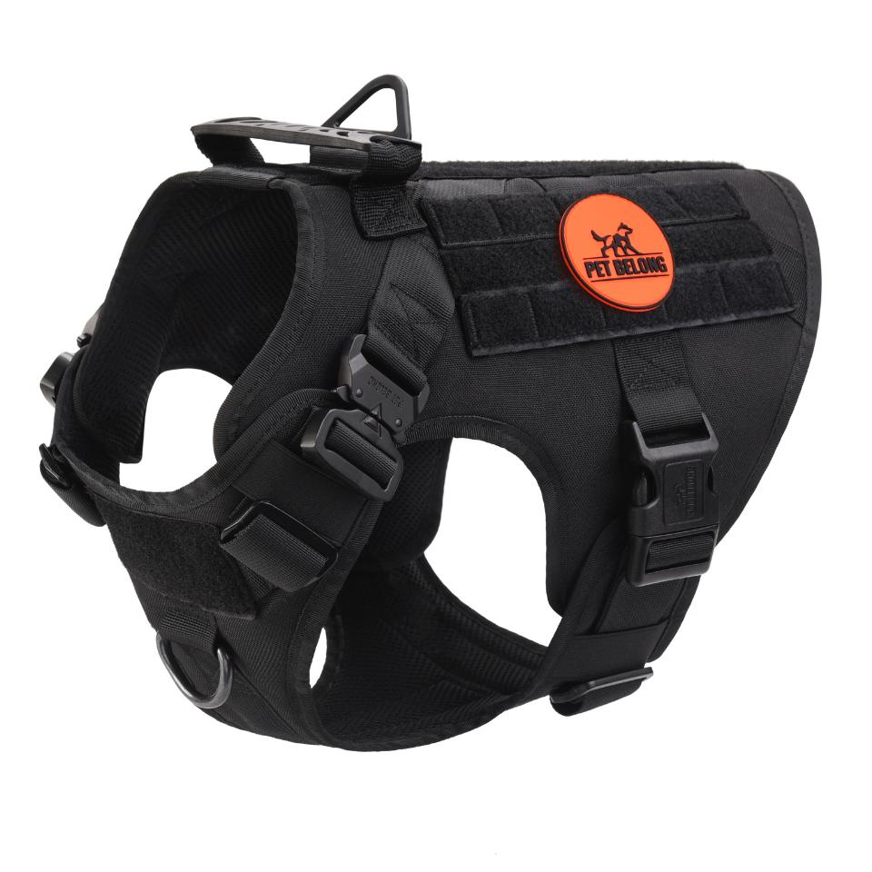 Petbelong Tactical No Pull Dog Harness v2 color Black Size M