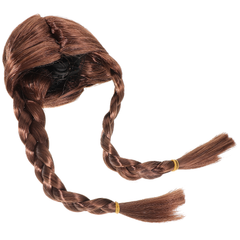 Pet Halloween Dog Wigs Clothing Props 31x10cm Hairpiece Cosplay Brown Braided for Cats